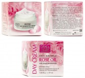 Денний крем проти зморшок з олією троянди