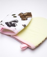 Рукавиця для очищення обличчя двостороння 15 см