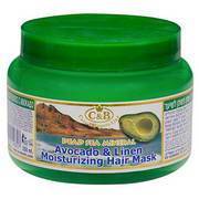 Екстразволожуюча лляна маска для волосся з олією авокадо